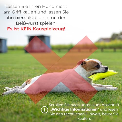 Bull Fit 2in1 Apportierdummy und Beisswurst für Hunde, Schwimmfähig - Robuster Dummy zum Hundetraining, Apportieren und Zerrspiele mit Hund - Wasserspielzeug aus hochwertigem Feuerwehrschlauch