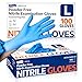 Supmedic Medical Nitrile Exam Gloves, Latex-Free, Powder-Free, Food Safe, Cooking Food Prep, Disposable Gloves, Blue, 100 Pcs (Large)