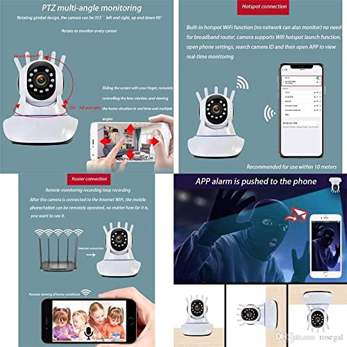 Image of DIVINE Five Antenna 1080P 2MP WiFi Camera IP PTZ Wireless Two Way Audio Night Vision Smart Motion Detection Alarm Surveillance Camera (DSC-79)