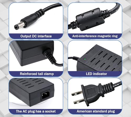 DIGISHUO DC 48V 5A 240W Power Supply Adapter Transformer Switch AC 110V/240V to DC 48V 5A Switching Converter LED Driver for LED Strip Light CCTV Camera Security System2