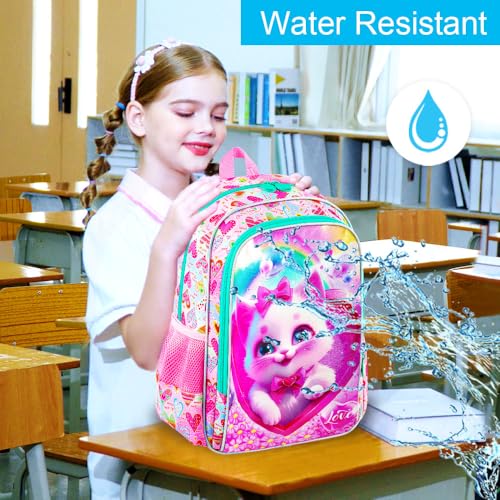 Image of 16 inch Backpack for Girls Boys 4-8, 3Pcs Kids Bookbag Set with Lunch Box, School Bag for Preschool Kindergarten