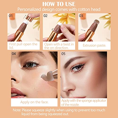 image for DAGEDA Contour Beauty Wand, Liquid Face Concealer Pen, Smooth Creamy M