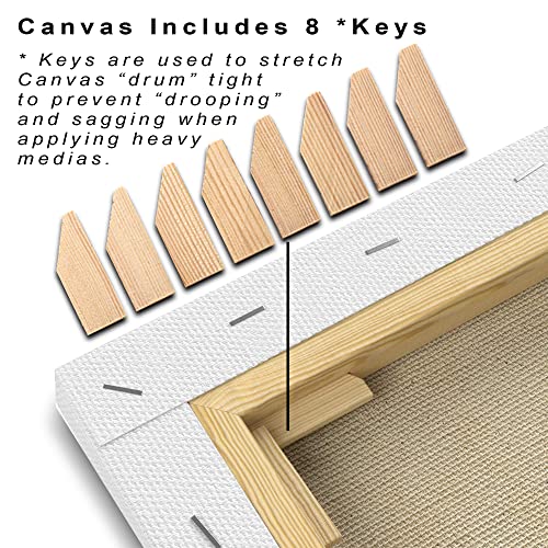 Sargent Art 20 X 20 Inch Stretched Canvas, Blank White Canvases, Double Acrylic Titanium Priming, Perfect For Acrylic, Oil, And Art Projects, Acrylic Pouring & Wet Media #TOP21