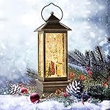 Artifilr Singing Musical Lighted Christmas Santa Claus Water Glittering Swirling Snow Globe Lantern...