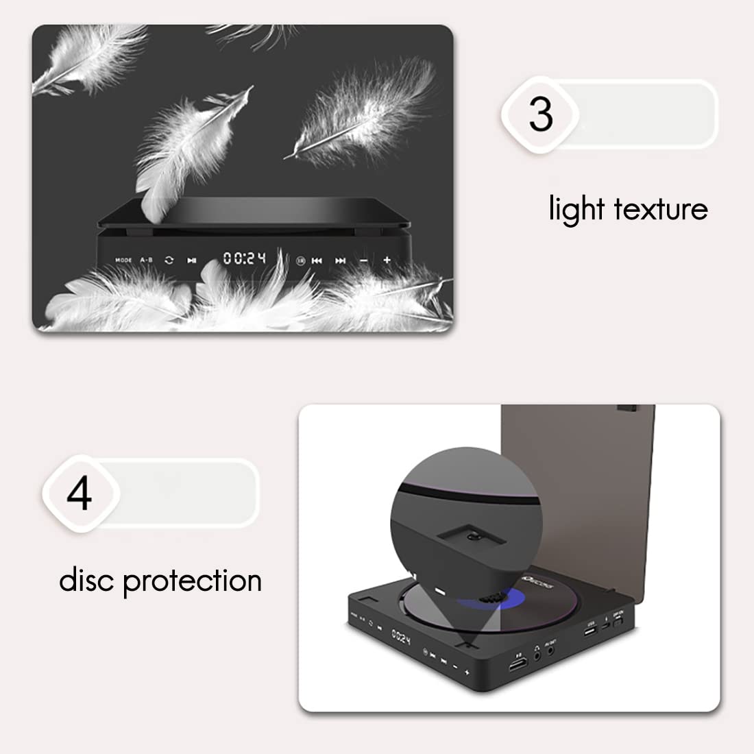 Casa DVD Lettore Video HD Bambini Lettore VCD Lettore CD Lettore DVD Spina UE