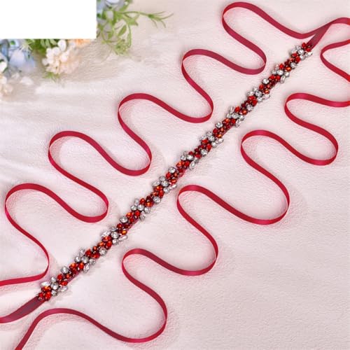 Long Banquet Dress Corset Decoration Wedding Thin Belt Rhinestones Patch Belt For Bridesmaid Bride4