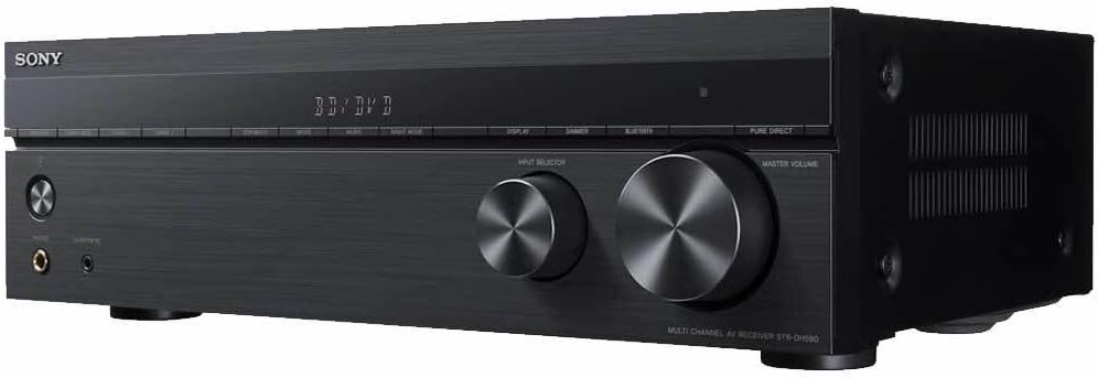 Sony STRDH590 5.2 Multi-Channel 4k HDR AV Receiver Bundle with Speaker, 100-Feet Wire, and Ear Plugs (5-Pair) (8 Items)