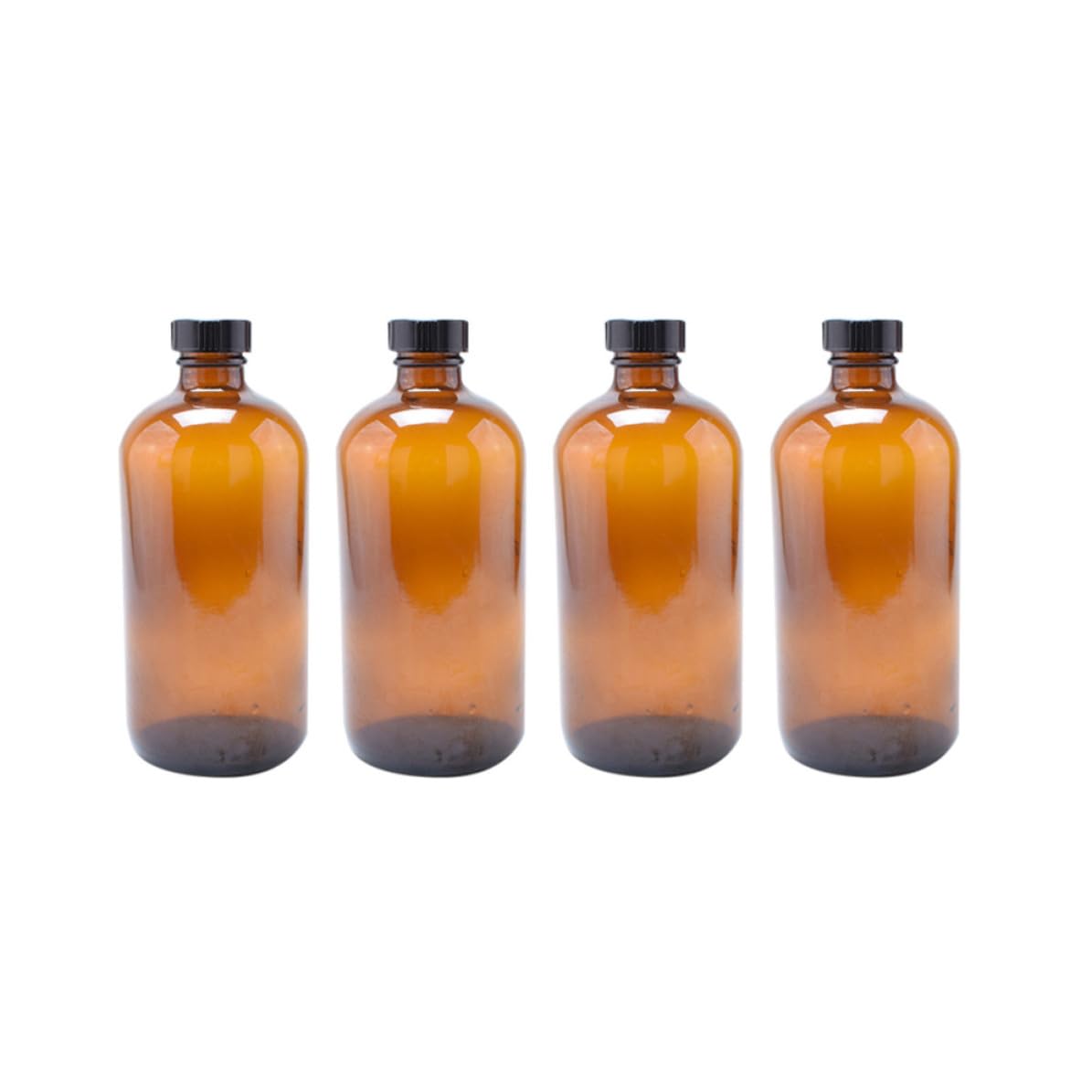 4 Pezzi Bottiglia di Vetro Marrone da 500ml con Coperchio Ermetico, Contenitore per Dolci e Sale, Ecologico per Uso Domestico e Conservazione Alimentare