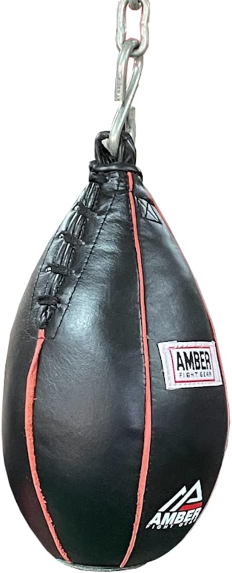 Amber Fight Gear Maize Ball Slip Ball for Boxing Kickboxing Muay Filled with Hanging Chain 5” x 9"