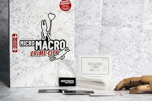 MICRO MACRO : Crime City - Jeu de société - Jeu d'enquêtes - Pour toute la famille - 10 ans et plus - 1 à 4 joueurs - Version française - observation et déduction - As d'or 2021 (jeu de l’année)