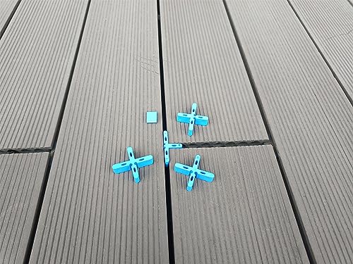 Patio Leveling Spacer 5/8 inch Height 15mm Patio Paver Leveling Clips Blue Color Outdoor Bricklaying Spacer with Breaking Point Become T Spacer Masonry Floor Spacer - Image 3