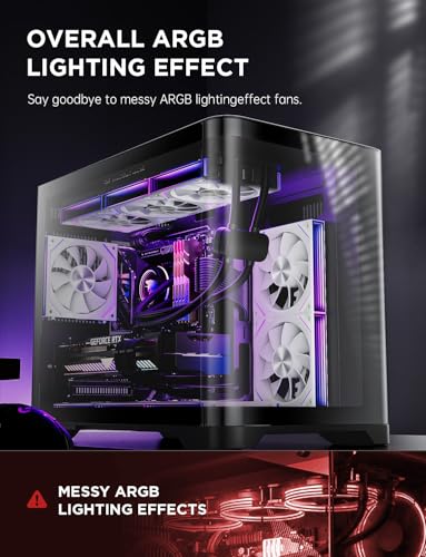 Image of Asiahorse Dawn 120mm Case Fan, ARGB PWM 1850RPM /71CFM Airflow, Forward & Reverse Blade Design, Low Noise, Precision HDB Bearings High Performance UNI PC Fan Modular Daisy Chain