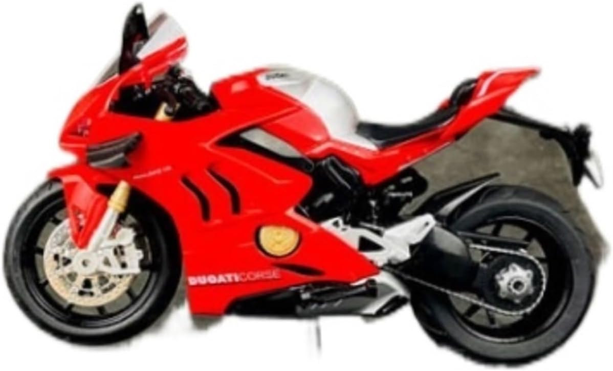 Scale Model 1:12 Scale for Ducati V4S Motorcycle Model Kit Red Static Die Cast Collection Ornaments Collectible Ornaments