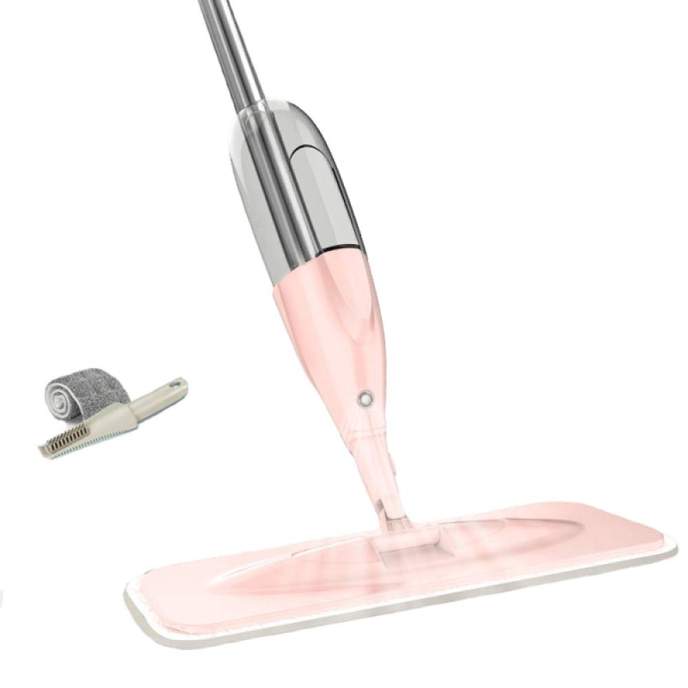 Spray Mop 2 Almohadillas De Trapeador De Microfibra Lavables 1 Raspador 360 ° Spin Hardwood Floor Cleaning Trapeador De Polvo Húmedo Y Seco,A