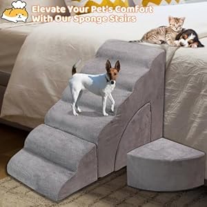   30-Dog-Stairs-for-High-Beds-Multifunctional-Pet-Stairs-Adjusts-to-Either-Side-of-Bed-6-Tier-Foam-Pet-Stairs-for-High-Beds-Non-Slip-Balanced-Dog-RampsSteps-for-Small-Dogs-Old-Pets
