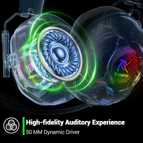 Image of Wireless Gaming Headset with Noise Canceling Mic for Xbox Series X|S, Xbox One, PC, PS5, PS4, Mac, Switch, 2.4 GHz Wireless & Bluetooth 5.4 Gaming Headphones, 50Hr Battery, 50mm Drivers(White)