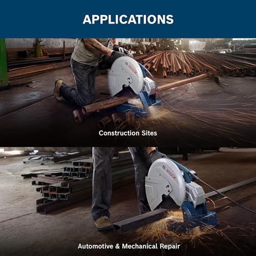 Image of Bosch GCO 14-24 J Heavy Duty Corded Electric Metal Cut Off / Chop Saw, 2,400W, 355 mm, Soft Start, Spindle Lock, Robust Base, 18 Kg + 1 Bosch cutting disc, 1 Year Warranty