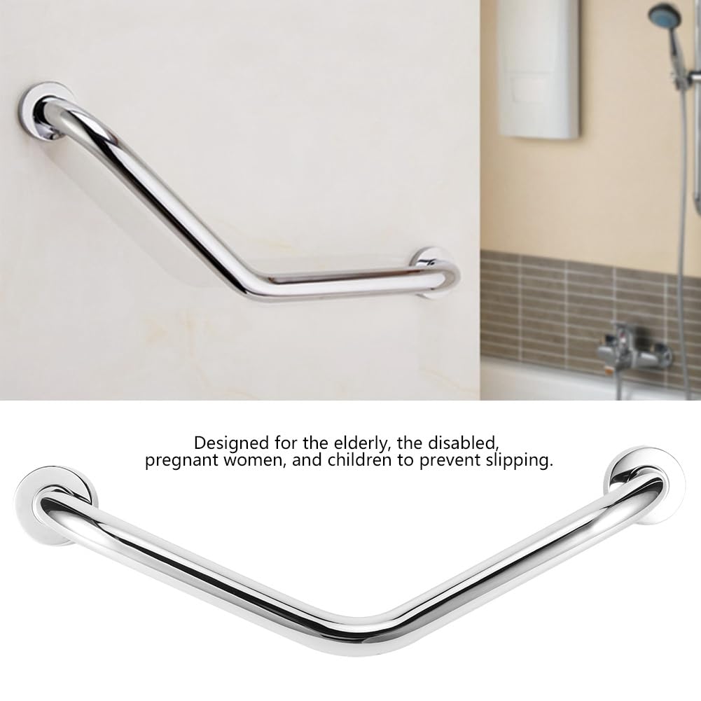 Maniglione Curvo per Doccia 46 Cm Maniglia per Vasca da Bagno in Acciaio Inox Maniglia a Parete Maniglia per Doccia Maniglia di Sicurezza Maniglia Antiscivolo per Bambini Anziani