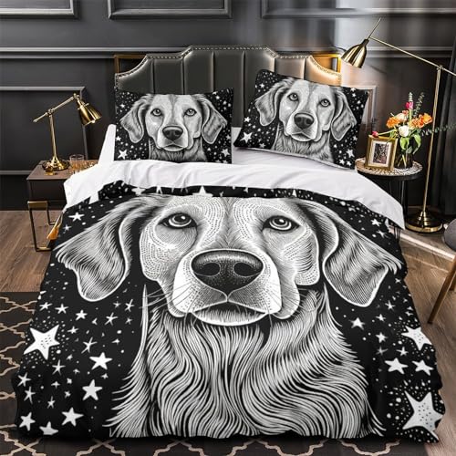 Parure de lit Golden Retriever en microfibre 3D premium - 4