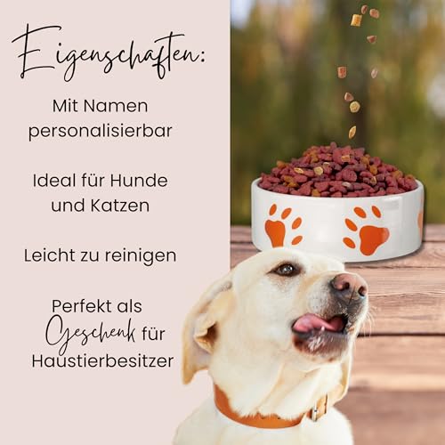 GRAZDesign Hundenapf mit Foto und Namen personalisiert, Fressnapf Keramik 1l, Geschenk für Hundebesitzer