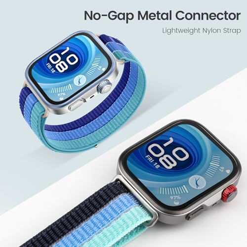 Image of XMUXI Nylon Straps Compatible with Huawei Watch Fit 4 Pro Strap Fabric Compatible with Huawei Fit 3 Fit 5 pro Band with Metal Connector(No Watch)