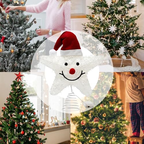 Estrella de Navidad iluminada pentagonal para decoración interior de salón 5