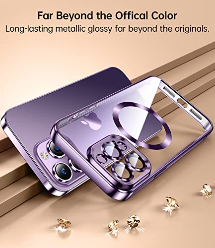 Jueshituo XY14PM-PURPLE Magnetic Clear For Iphone 14 Pro Max Case thumb #3