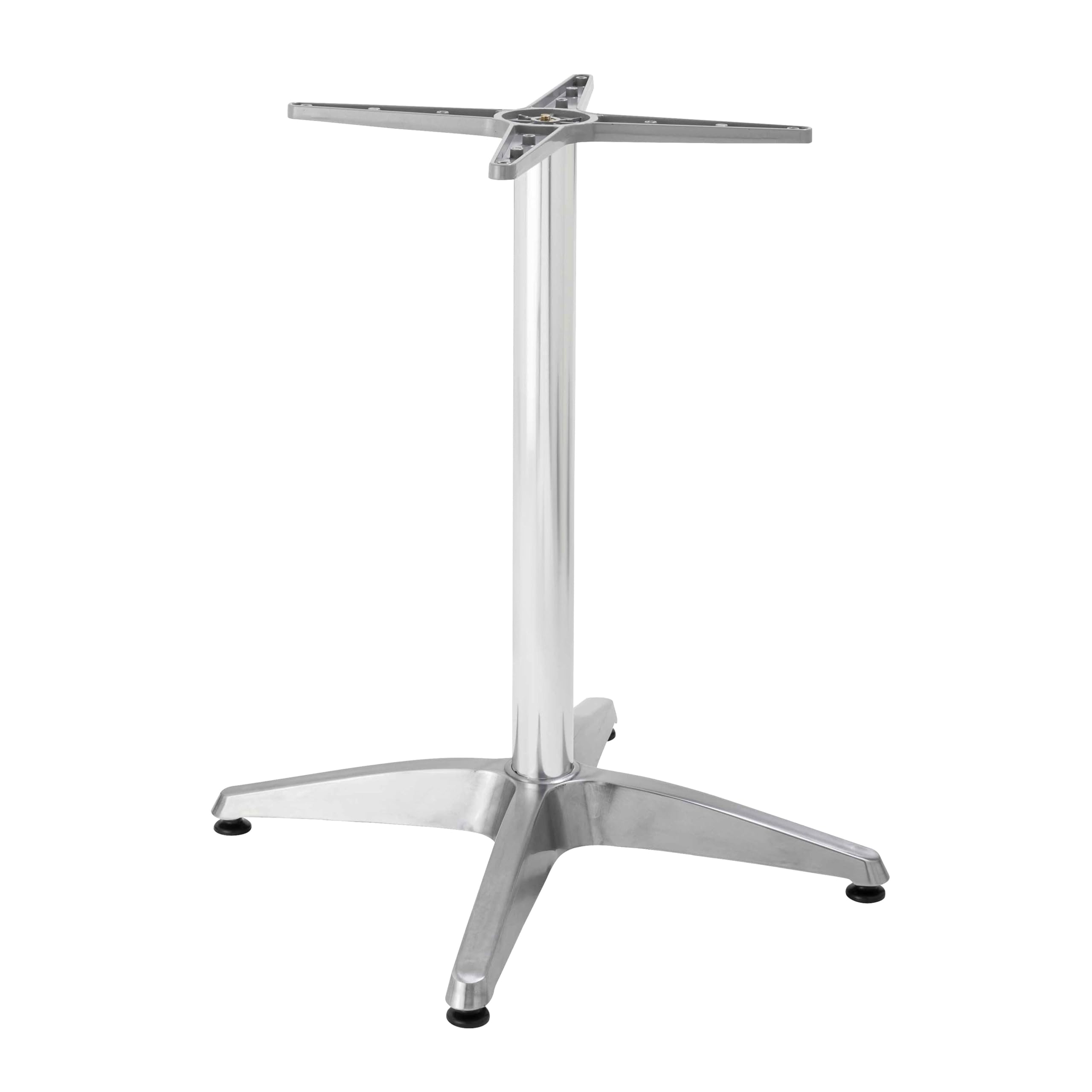 Oviala Pied de Table Ajustable 72/110 cm en Aluminium argenté