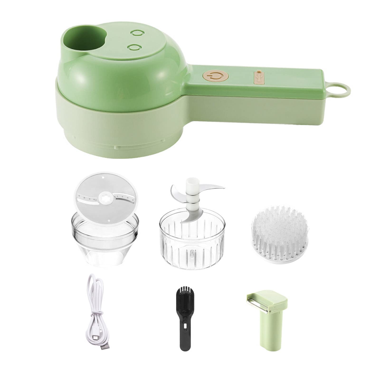 Multifunctional Vegetable Cutter 4 In 1 Handheld Electric Vegetable Cutter Set Food Slicer And