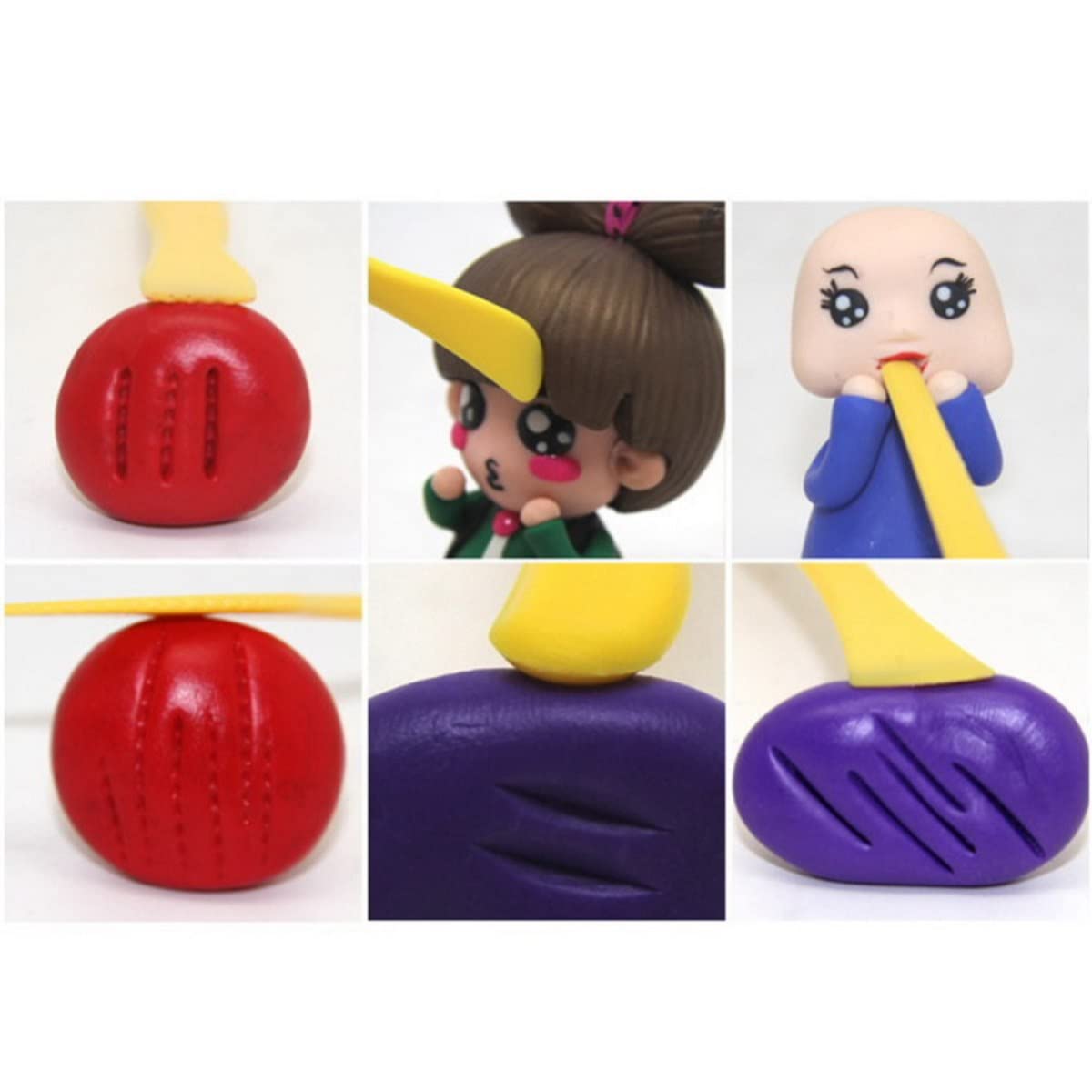 Aadya Crafts Plastic Clay Sculpting Tools, 7 Pcs Set, for Modelling, Shaping, Fondant Cake Decorating, Art & Craft Supplies for Kids and Artists, ATS-7