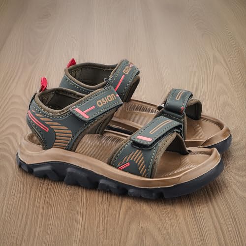Image of ASIAN Virat Junior-14 Kids Sports Sandals with Velcro Straps | Cushioned Footbed, Lightweight & Anti-Slip Grip | Ideal for Play & Outdoor Use