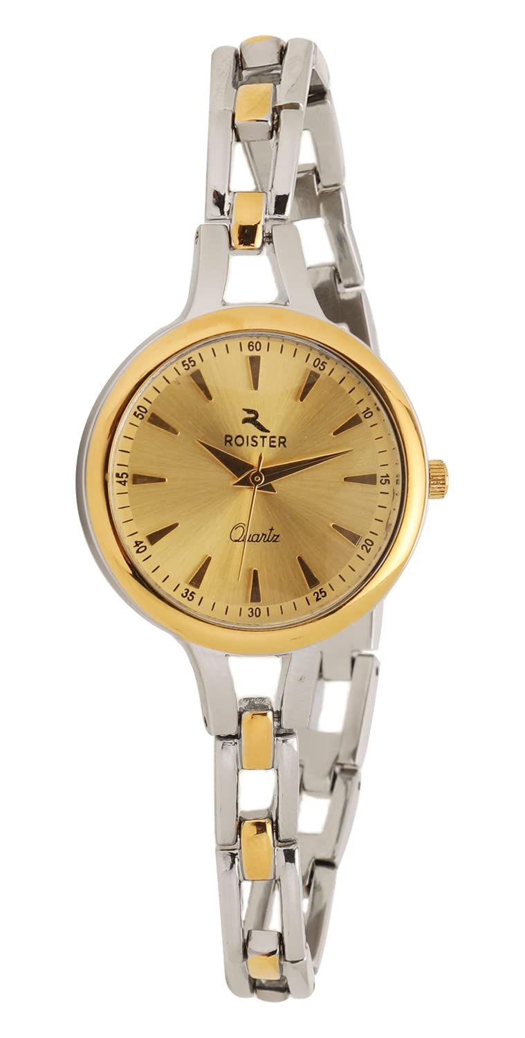 ROISTER Analog Gold Dial Gold-Silver Strap Watch for Women Girls - RT-2076 (B0B1YPPCSB) Amazon Price History, Amazon Price Tracker