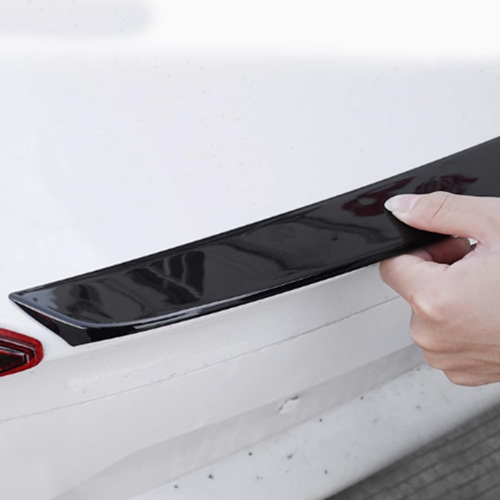 JIEOSDIN Car Accessories Rear Trunk Lip Wing Spoiler Cover Trim Compatible with Honda 10th Gen Civic 2016-2021 (Glossy Black) 1PCS ABS