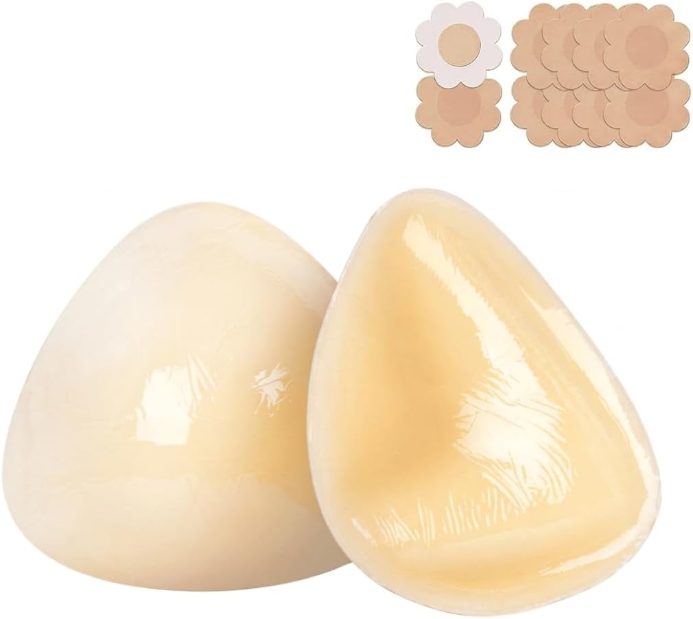 Push up Sticky Bra Inserts-Double Sided Sticky On Bra Pads Enhancers for Sports Bra Swimsuit/Fit Cup B