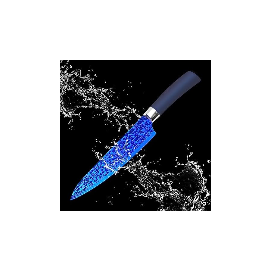 Rainbow-Kitchen-Knife-Set-Non-Stick-Knives-Set-with-Block-Thick-Blade-Cutlery-Knife-Block-Sets-Chef-Sharp-Quality-for-Home-Pro-Use-Best-Gift-Blue-Handle-Rugged-Blue-Blade Rainbow Kitchen Knife Set Non Stick Knives Set with Block Thick Blade Cutlery Knife Block Sets Chef Sharp Quality for Home & Pro Use Best Gift (Blue Handle- Rugged Blue Blade)