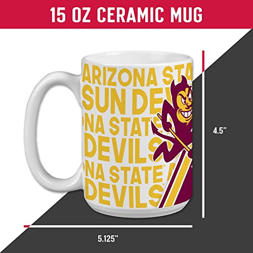 Image of Rico Industries NFL Football Washington Commanders 15 oz White Ceramic Mug