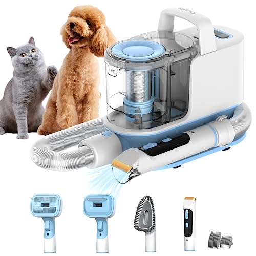 Syvio Dog Hair Vacuum & Dog Grooming Kit, Pet Grooming Vacuum with Electric Clipper, Low Noise, 1.2L Dust Cup Dog Brush Vacuum with 5 Pet Grooming Tools for DeShedding Pet Hair, Home Cleaning Syvio Dog Hair Vacuum & Dog Grooming Kit, Pet Grooming Vacuum with Electric Clipper, Low Noise, 1.2L Dust Cup Dog Brush Vacuum with 5 Pet Grooming Tools for DeShedding Pet Hair, Home Cleaning