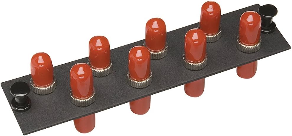 Allen Tel Products GBST-8MM Multimode Phosphorus Bronze Sleeve, Fiber Optic Loaded Mounting Panel ST Adapter, 8-Pack