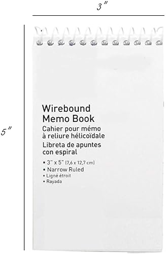 Miniatura 2 de Bloc de notas, cuaderno pequeño en espiral, rayas estrechas, libros de notas encuadernados con alambre, tapa dura y resistente, 50 hojas, 5 x 3