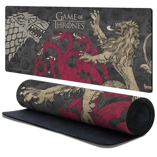 Tapis de souris pour jeux HBO Game of Thrones XL idéal pour installer sur un grand bureau de gamer