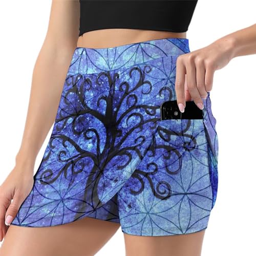 Jupe de tennis sport Arbre De Rêve jupe short de course légère avec poche femme