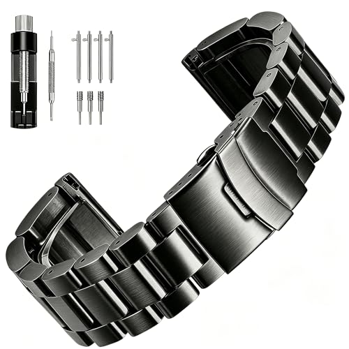 Bracelet de montre à dégagement rapide en acier robuste argent