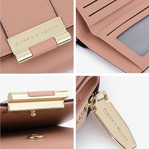 Vllcsla Small Wallet for Women Ladies Purse Wallet with 3 Card Slots and Photo Window and Coin Zipper Pocket, Womens Small Soft Leather Purses (Apricot) - Image 7