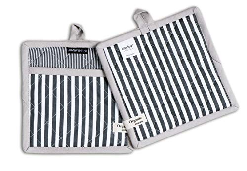 Amour Infini STROPHCH Striped Pot Holders And Oven Mitts Heat Resistant Non Slip Reusable Set Of 1 Oven Mitt And 1 Pot Holder Oven Gloves Pot Holder thumb #6