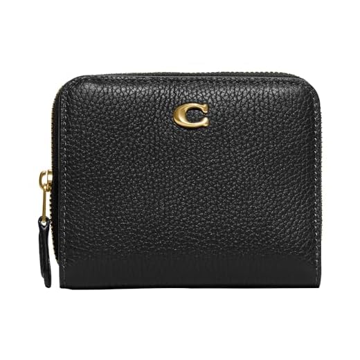 Coach Women's Polished Pebble Leather Billfold Wallet, B4/Black, One Size