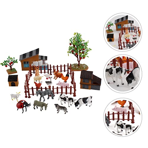 Balacoo 28 Stücke Bauernhof Tiere Figuren Mini Landschaft Dekoration DIY Mini Tiere Modellierung Spielzeug Simulation… – Bild 7