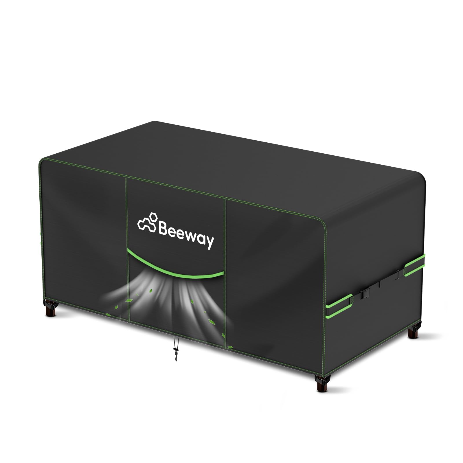 BEEWAY Garden Furniture Cover With Air Vent, Waterproof Patio Rattan Sofa Table Chair Set Cover, 420D Oxford Fabric