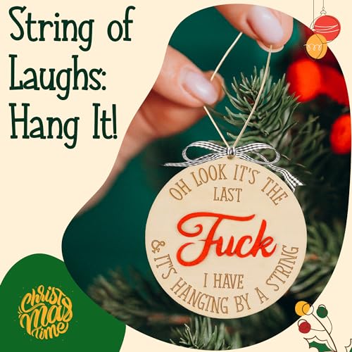 Funny F-Caw-F Chicken Christmas Ornaments, Funny White Elephant Gag Gifts, Unique for Chickens Lovers, Adults, Women, Farmhouse Xmas Hanging... - Image 6