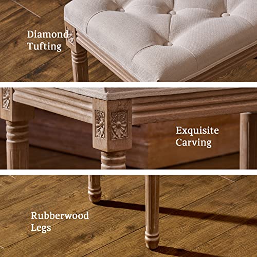 VONLUCE Banc Banquette Design Classique, Banc Rembourrée en Tissu, Banc Capitonné en Lin et Bois Massif pour Chambre Salle à Manger Salon Couloir Piano (120 x 40 x 46 cm) - Les Beatles, Paul McCartney, John Lennon, RIngo Starr, George Harrison VONLUCE Banc Banquette Design Classique, Banc Rembourrée en Tissu, Banc Capitonné en Lin et Bois Massif pour Chambre Salle à Manger Salon Couloir Piano (120 x 40 x 46 cm) – Image 7
