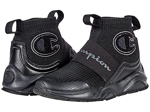 Champion Rally Pro Sneaker, Black/Stealth, 2 US Unisex Little Kid